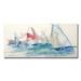 DecorumBY Regatta - Unframed Graphic Art Print Metal in Blue/Red | 36 H x 84 W x 1.5 D in | Wayfair