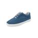 Wide Width Women's The Bungee Slip On Sneaker by Comfortview in Denim (Size 7 1/2 W)