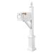Qualarc Westhaven System w/ Lewiston Post Mounted Mailbox Aluminum in White | 56 H x 37 W x 9 D in | Wayfair WPD-SB1-S3-LMC-WHT