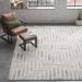 Gray 42 x 0.48 in Area Rug - Steelside™ Amirah Geometric Wool/Viscose Taupe/Black Area Rug Wool | 42 W x 0.48 D in | Wayfair