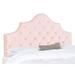 Red Barrel Studio® Upholstered Panel Headboard Upholstered, Metal in Pink | 54 H x 56.3 W x 3.5 D in | Wayfair 8A6F0F702C004F26B3B9C96EA824AEFE