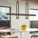 AllModern Follen 3 - Light Kitchen Island Rectangle LED Pendant Glass in Brown | 15.98 H x 36.02 W x 4.13 D in | Wayfair