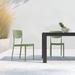 AllModern Farrah Outdoor Stacking Dining Side Chair Plastic/Resin in Green | 32.3 H x 17.7 W x 21 D in | Wayfair D7273501B81E4085A722B1D41AFCC138