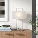 Orren Ellis Anivea 26" Table Lamp Metal/Fabric in Gray/White | 26 H x 15 W x 8 D in | Wayfair 975D0268962042B98765972061269A0E