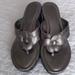 Coach Shoes | Chunky Coach Sandals With Flower Detail | Color: Gray | Size: 7.5