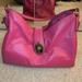 Coach Bags | Coach Carlyle Hot Pink Leather Shoulder Tote | Color: Gold/Pink | Size: Os