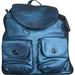 Coach Bags | Coach Mickie Metallic Blue Leather Backpack | Color: Blue | Size: Os