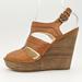 Coach Shoes | Coach Jazlyn Slingback Peep Wedge Platform Sandals | Color: Brown | Size: Us 11