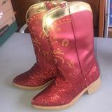 Disney Shoes | Girls Jessie Boots! | Color: Gold/Red | Size: 13g