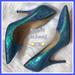Kate Spade Shoes | Kate Spade Licorice Blue Hologram Croco Heels | Color: Blue/Green | Size: 10
