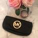 Michael Kors Bags | Michael Kors Black + Gold Leather Clutch! | Color: Black/Gold | Size: Os