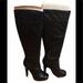 Jessica Simpson Shoes | Jessica Simpson Black Leather Platform Knee High Boots Size 6 | Color: Black | Size: 6