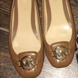 Michael Kors Shoes | Guc Saddle Brown Mk Fulton Flats 7 1\2 | Color: Gold/Tan | Size: 7.5