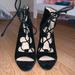 Nine West Shoes | Lace Up Heels | Color: Black | Size: 6