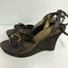Coach Shoes | Coach Kendall Suede/Leather Platform Sandal 8.5 | Color: Brown | Size: 8.5