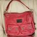 Coach Bags | Coach Poppy Pink Leather Bag Crossbody Strap | Color: Pink/Silver | Size: 12" X 13" X 3"