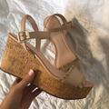 Kate Spade Shoes | Kate Spade Pink Ruffled Wedges | Color: Pink/Tan | Size: 10