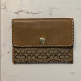 Coach Bags | Coach Credit Card Wallet | Color: Brown/Tan | Size: Os