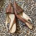 Coach Shoes | Coach Tan/Brown Leather Slingback Heels Size 7 | Color: Brown | Size: 7