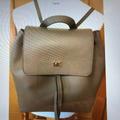 Michael Kors Bags | Michael Kors Junie Studio Leather Backpack Bag Nwt | Color: Tan | Size: 6” D X 11” H X 11” W Strap Adjustable