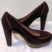 Anthropologie Shoes | Holding Horses Suede Stitched Platform Heels | Color: Brown/Pink | Size: 39/8