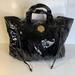 Gucci Bags | Gucci Gg Hysteria Large Black Patent Leather Bag | Color: Black | Size: 20" X 16" X 6" Inches