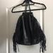 Victoria's Secret Bags | Fringe Backpack, Black 14”L X 15”W! New In Package | Color: Black | Size: 14” Long X 15” Wide
