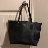 Coach Bags | Coach Large City Tote In Black Saffiano Leather | Color: Black | Size: Os