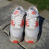 Nike Shoes | Nike Kid's Air Max 90 Premium Mesh | Color: Orange/White | Size: 6.5