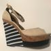Jessica Simpson Shoes | Jessica Simpson Wedge Sandal Multicolored 9.5 | Color: Tan | Size: 9.5