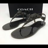 Coach Shoes | Coach Tea Rose Jelly Sandal | Color: Black/Gray | Size: 5