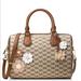 Michael Kors Bags | Michael Kors Flora Appliqu Mercer Duffel Medium | Color: Brown/Tan | Size: Medium