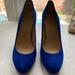 Jessica Simpson Shoes | Jessica Simpson Blue Suede Heels | Color: Blue | Size: 6