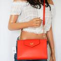 Michael Kors Bags | Michael Kors Mott L Leather Xbody Bag Mandarin | Color: Orange/Red | Size: Os