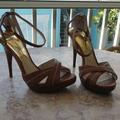 Michael Kors Shoes | Michael Kors Designer Ankle Strap Stacked Platform Heels Nwot | Color: Brown | Size: 7