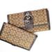 Coach Bags | Coach Soho Trifold Large Wallet With Checkbook | Color: Brown/Tan | Size: 7.5" X 4" X 1.5"