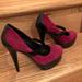 Jessica Simpson Shoes | Jessica Simpson Cheetah Cranberry Black Heels 8.5 | Color: Black | Size: 8.5