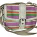 Coach Bags | Coach Hamptons Flap Stripe Shoulderbag | Color: Purple/White | Size: Os