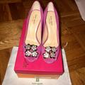 Kate Spade Shoes | Kate Spade Pink Suede Giulia Jewel Open Toe Pumps | Color: Pink | Size: 6