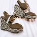 Tory Burch Shoes | Brand New Tory Burch Espadrille Wedges | Color: Brown/Green | Size: 11