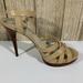 Michael Kors Shoes | Michael Kors Leather Open Toe Platform Heels | Color: Tan | Size: 9.5