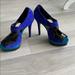 Jessica Simpson Shoes | Jessica Simpson Blue Suede Patent Leather Heels | Color: Black/Blue | Size: 8