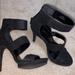 Jessica Simpson Shoes | Jessica Simpson Black “Breach”Snake Skin Heels | Color: Black | Size: 7.5