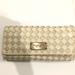 Michael Kors Bags | Michael Kors White Patent Leather Weave Clutch | Color: Cream | Size: Os