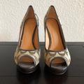 Coach Shoes | Coach Signature Heels | Color: Brown | Size: 9.5