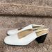 Gucci Shoes | Gucci Women's Slingback White Leather Pumps And Free Calvin Klein Sunglasses | Color: White | Size: 10