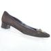 J. Crew Shoes | J.Crew Brown Suede Square Toe Chain Heels 8.5 | Color: Brown | Size: 8.5