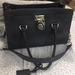 Michael Kors Bags | Mk Hamilton Black W/Silver Leather Satchel | Color: Black/Silver | Size: Os