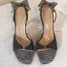 Kate Spade Shoes | Kate Spade Black/White Stripe Sandal Heels | Color: Black/White | Size: 8