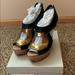 Jessica Simpson Shoes | Jessica Simpson Peep Toe Platform Sandal | Color: Black/Gold | Size: 9.5